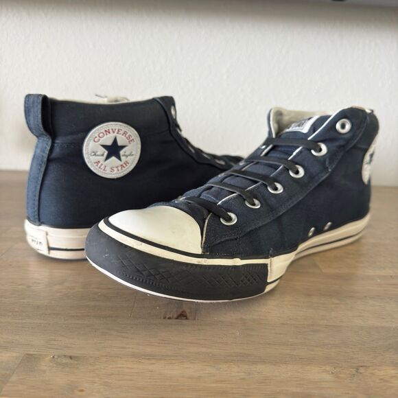 Converse All Star Chuck Taylor High Top Dark Blue Rubber Laces 166337F Mens 12 - Picture 3 of 12
